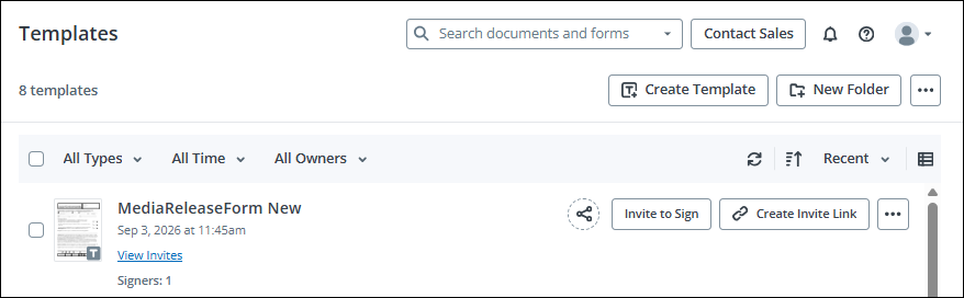 Document in Template folder